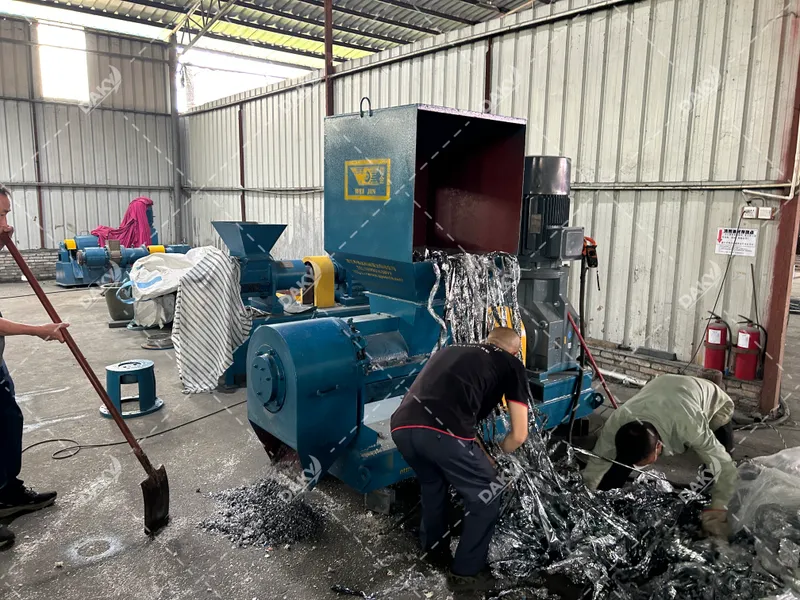 PE Film Crushing & Semi-Plasticizing on-site