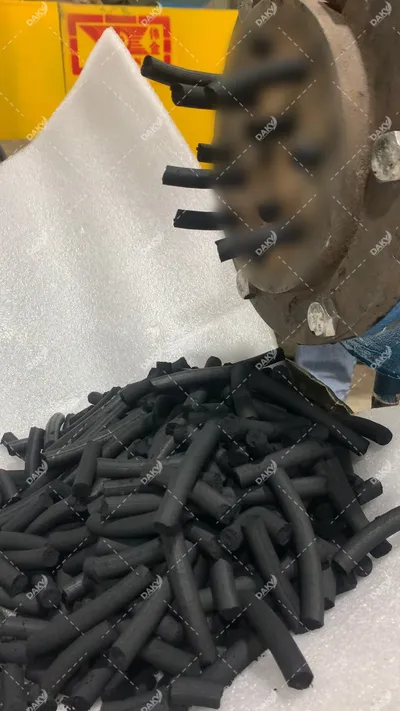 Carbon Fiber Powder Pelletizing — Compaction Density project case image, Full-process case study: carbon fiber micro-powder pelletized to improve compaction density. Demonstrates the pelletizing process and compaction density optimization for carbon fiber fine powder.